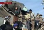 Mindst 27 personer er blevet dræbt ved togkollisionen i delstaten Punjab. - Foto: AP 