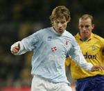 Tobias Grahn er tilbage i Malmö FF, og AGF har ikke fået hjælp af DBU til at hente svenskeren tilbage til Århus. - Foto: Thomas Sjørup 
