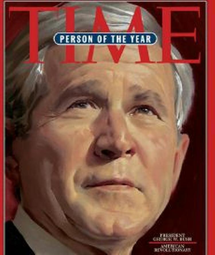 George W. Bush pryder forsiden af det seneste nummer af Time. - Arkivfoto: AP 