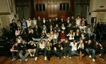 Band Aid 20-holdet i studiet i november. - PR-foto 