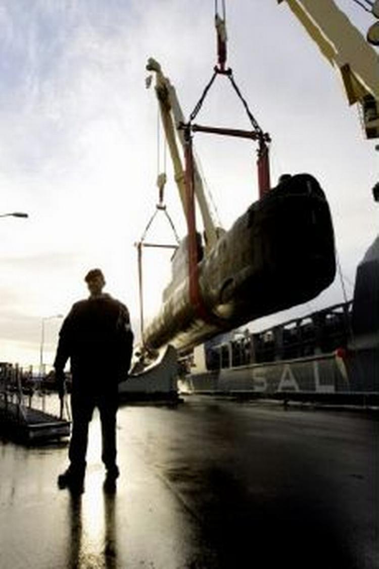 'Sælen' på vej på land. - Foto: Peter Hove Olesen 