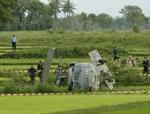 Alle ombordværende slap fra helikopter-styrtet nær lufthavnen i Banda Aceh. - Foto: AP 