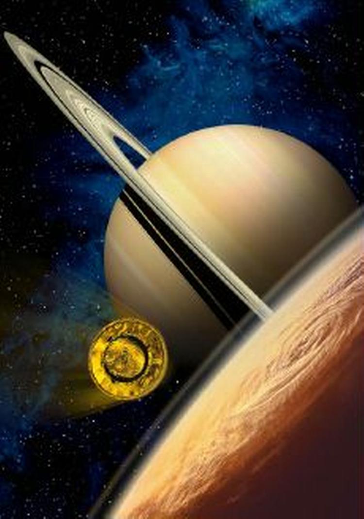 Fremstilling af, hvordan det må se ud derude - 1,2 milliarder km fra Jorden. - Foto: AP 