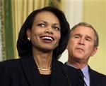 Condoleezza Rice sammen med Bush. - Foto: AP 