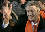 Jusjtjenko er nu erklæret vinder af valget i Ukraine. - Foto: AP 
