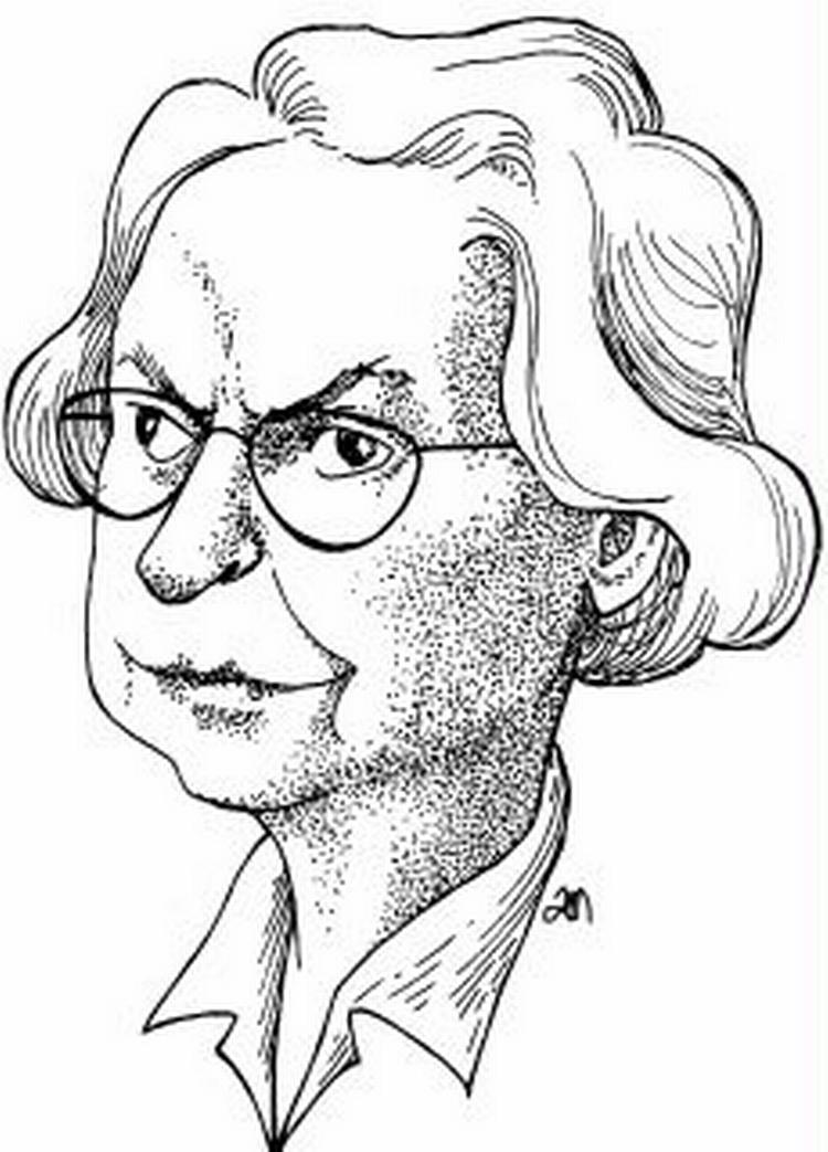 Karin Michaëlis. - Tegning: Anne-Marie Steen Petersen 