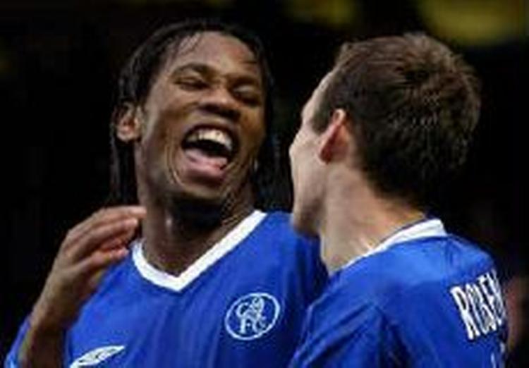 Didier Drogba var på pletten to gange i Chelseas sejr. - Foto: AP 