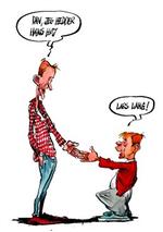 »Skal den være sjov eller plat?«, spurgte håndtegneren, da vi bad ham om en tegning til artiklen. »Plat. Til hver en tid«, svarede vi.   Tegning: Roald Als 