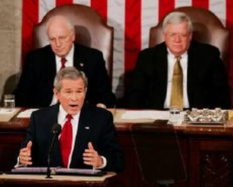 Præsident George W. Bush opfordrede i går til mere frihed og demokrati i Mellemøsten. - Foto: AP 