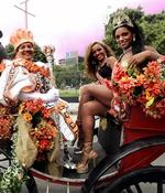 Karnevallets konge, Marcelo Reis (tv), og dronning, Ana Paula Evangelista, åbnede det traditionelle karneval. Et af årets højdepunkter ventes at blive den klassiske sambaskole Imperatriz  hyldest til H.C. Andersen.   Foto: Reuters 