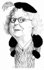 Thit Jensen. - Tegning: Anne-Marie Steen Petersen 