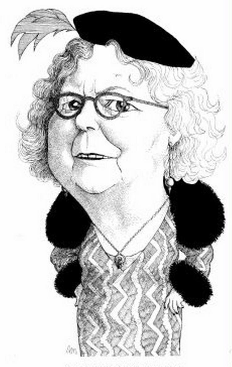 Thit Jensen. - Tegning: Anne-Marie Steen Petersen 