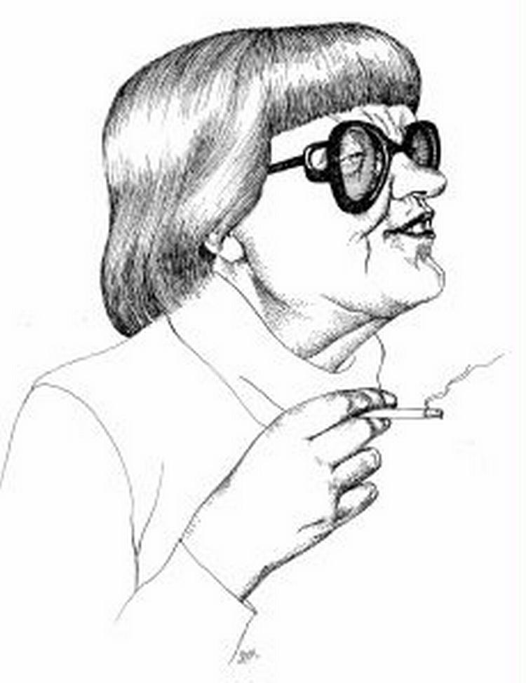 Elsa Gress. - Tegning: Anne-Marie Steen Petersen 