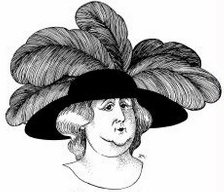 Charlotta Dorothea Biehl. - Tegning: Anne-Marie Steen Petersen 