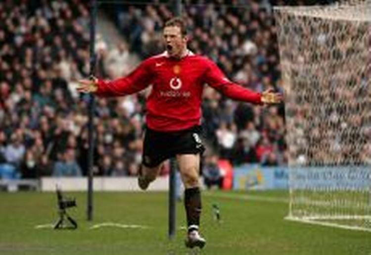 Wayne Rooney scorede kampens første mål takket være en fod fra en City-spiller. - Foto: AP 