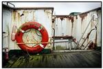 Kronjuvelen blandt de danske storebæltsfærger har i et par år ligget brak i Halskov Havn.   Foto: Morten Langkilde 