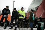 Politiet afspærrede den nærliggende motorvej under redningsarbejdet. 47 personer blev indlagt. - Foto: Jens Dresling 