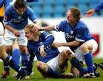 Beckmann lykønskes efter sin scoring. - Foto: AP 