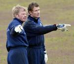 Kahn (tv.) og Lehmann (th.) under en tysk landsholdssamling. - Arkivfoto: AP 