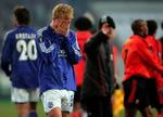Schalkes Mike Hanke ærgrer sig. - Foto: AP 