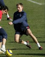Jesper Grønkjær er blomstret op efter skiftet til spansk fodbold. Her er foto fra træningen. - Arkivfoto:Lars Poulsen 