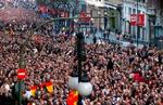 Anti-terrordemonstration i Madrid januar i år. - Foto: AP 