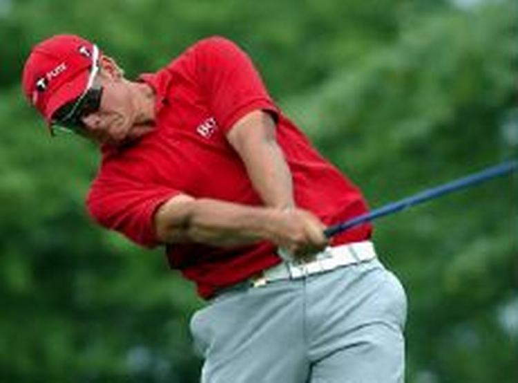 Henrik Stenson fører turneringen ti slag under par. - Foto: AP 