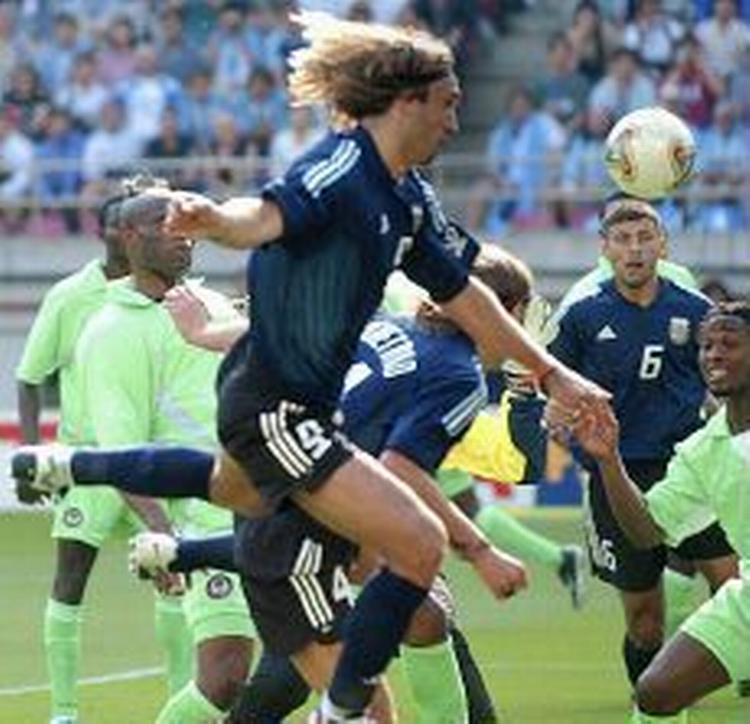 Batistutas sidste scoring på landsholdet var ved VM i 2002 mod Nigeria. - Foto: AP 