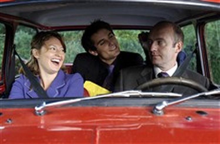 Louise Mieritz, Christian Tafdrup og Henrik Prip som de tre bryllupsarrangører. - PR-foto 