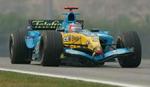 Fernando Alonso i sin Renault. - Foto: AP 