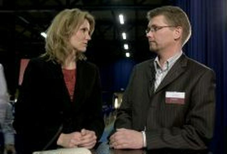 Helle Thorning-Schmidt og Frank Jensen slås om formandsposten. - Foto: Jens Dresling 
