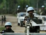 Marokkanske FN-soldater på patrulje i DRCongo. - Arkivfoto: AP 