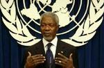FN s generalsekretær Kofi Annan fordømmer bombeangrebet i det kristne kvarter i Beirut. - Arkivfoto: AP 