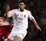 Rui Costa i aktion for Milan mod Manchester United-. - Arkivfoto: AP 