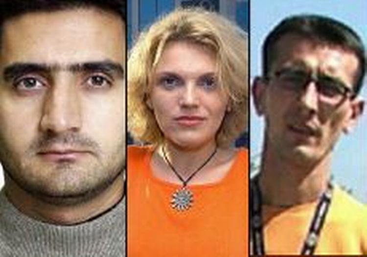 De tre journalister, som under en kort reportagerejse i Irak, er blevet kidnappet. - Foto: AP 