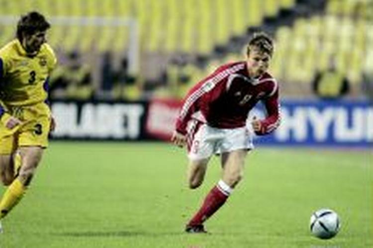 Jesper Grønkjær stred forgæves i Kijev, men tror stadig på Danmarks VM-chance. - Foto: Thomas Borberg 