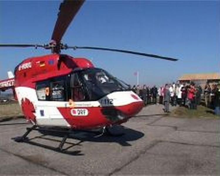 Den nye lægehelikopter er placeret i den tyske by Niebüll. - Foto Localeyes 
