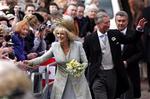 Prins Charles og Camilla, hertuginde af Cornwall, efter vielsen.   Foto: Jane Mingay/AP 