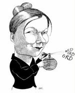 Helle Helle. - Tegning: Anne-Marie Steen Petersen 