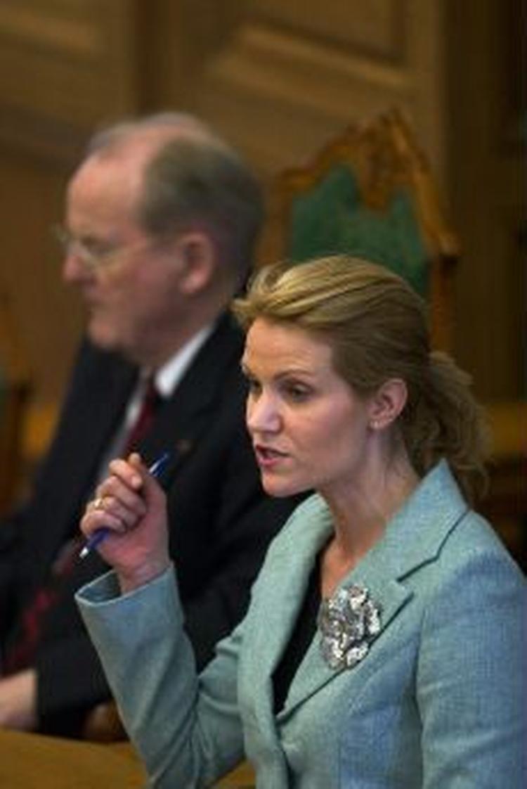 Helle Thorning-Schmidt fik en reprimande af Nødgaard (DF) i formandsstolen. - Foto: Klaus Holsting 