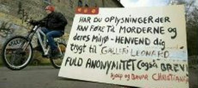 Skilt på Christiania torsdag efter skudepisoden, som kostede en ung mand livet. - Foto: Jens Dresling 