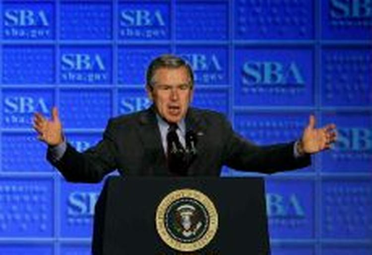 Det var på en konference om små virksomheder, at præsident George W. Bush i går imødekom kritikken af de høje energipriser med en anbefaling af atomkraft. - Foto: AP 