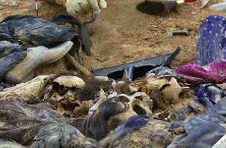 Massegraven er blevet fundet i et ørkenområde i det sydlige Irak. - Foto: AP 