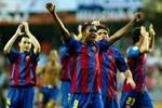 Eto'o jubler. Barcelona jubler. Mesterskabet er tæt på. - Foto: AP 