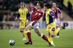 Jesper Grønkjær har fortsat problemer med bentøjet. - Foto: Thomas Borberg 