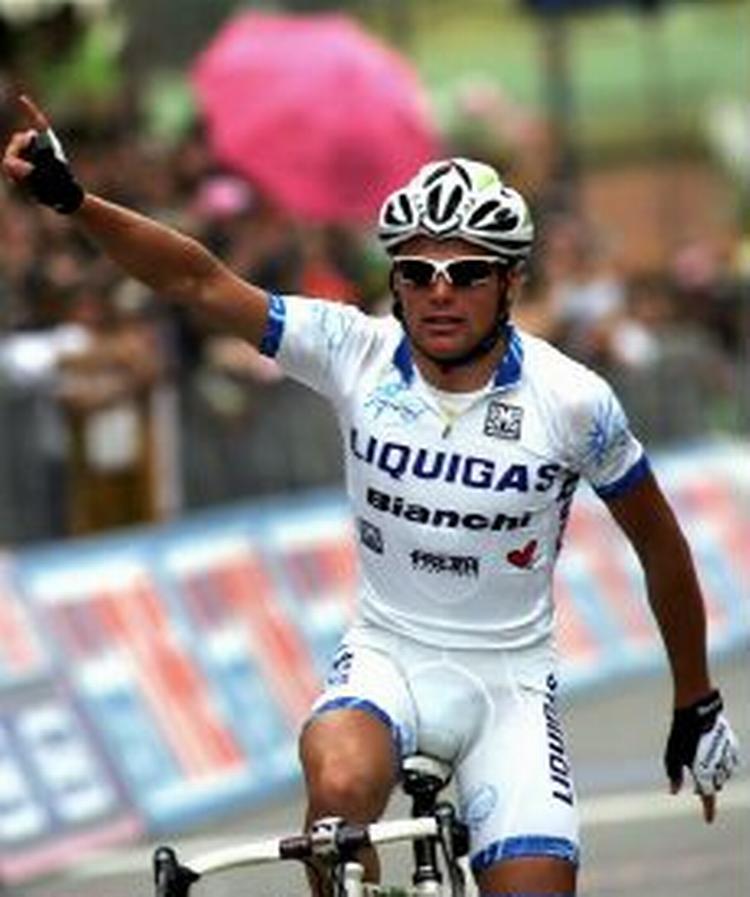 Danilo Di Luca vinder dagens tredje etape af Giroen. - Foto: AP 