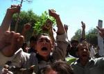 Politi og amerikanske tropper åbnede ild mod demonstranter i den Jalabad i Afghanistan. - Foto: AP 