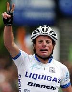 Det var så nummer to etapesejr, signalerer en glad Di Luca. - Foto: AP 