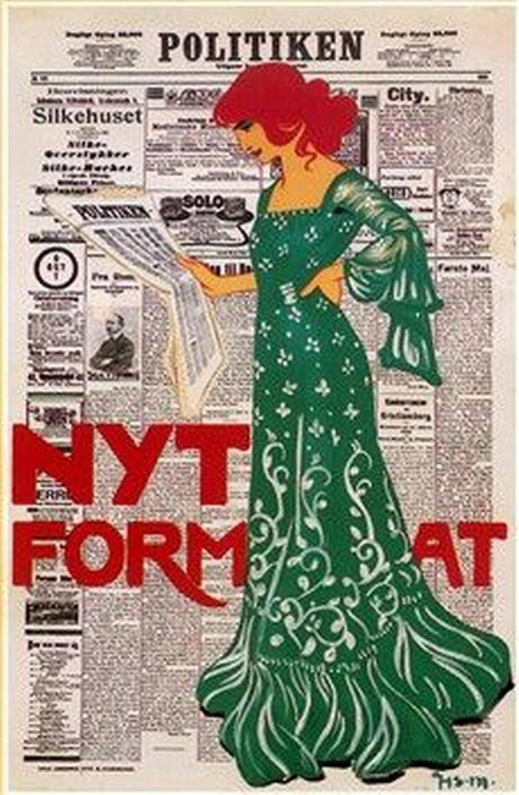 Annonce for Politikens nye format i 1905. 