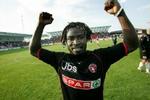 Razak Pimpong blev matchvinder med sit mål efter 41 minutters spil. - Foto: Erik Kragh 